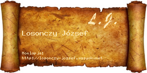 Losonczy József névjegykártya