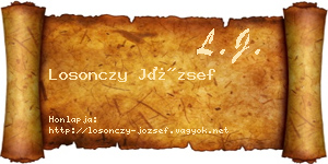 Losonczy József névjegykártya