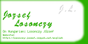 jozsef losonczy business card